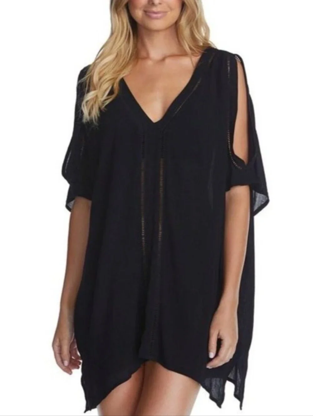 Raisins | Samba Caftan Swim Coverup Size S In Black